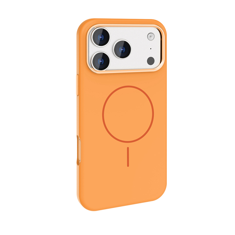 Apple iPhone 18 Pro Max Case with M-Safe Charging Feature, Metal Camera Frame, Zore Edi Silicone Cover - 13