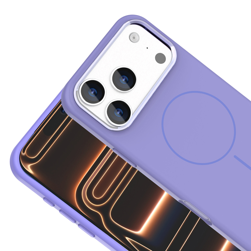 Apple iPhone 18 Pro Max Case with M-Safe Charging Feature, Metal Camera Frame, Zore Edi Silicone Cover - 20