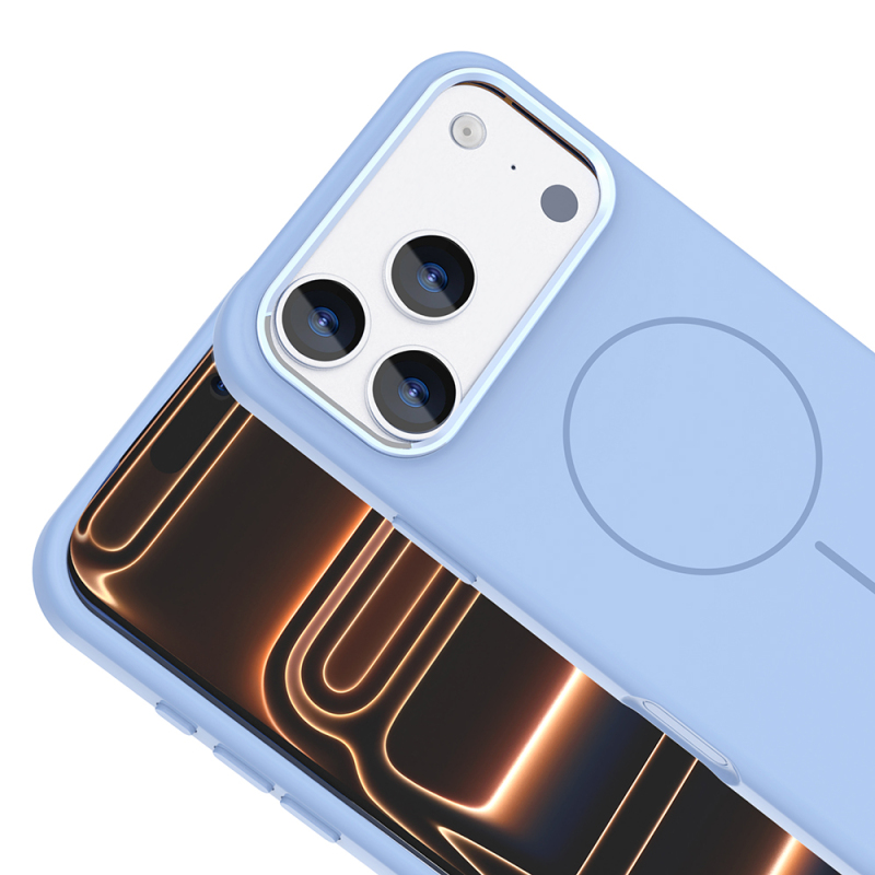 Apple iPhone 18 Pro Max Case with M-Safe Charging Feature, Metal Camera Frame, Zore Edi Silicone Cover - 23