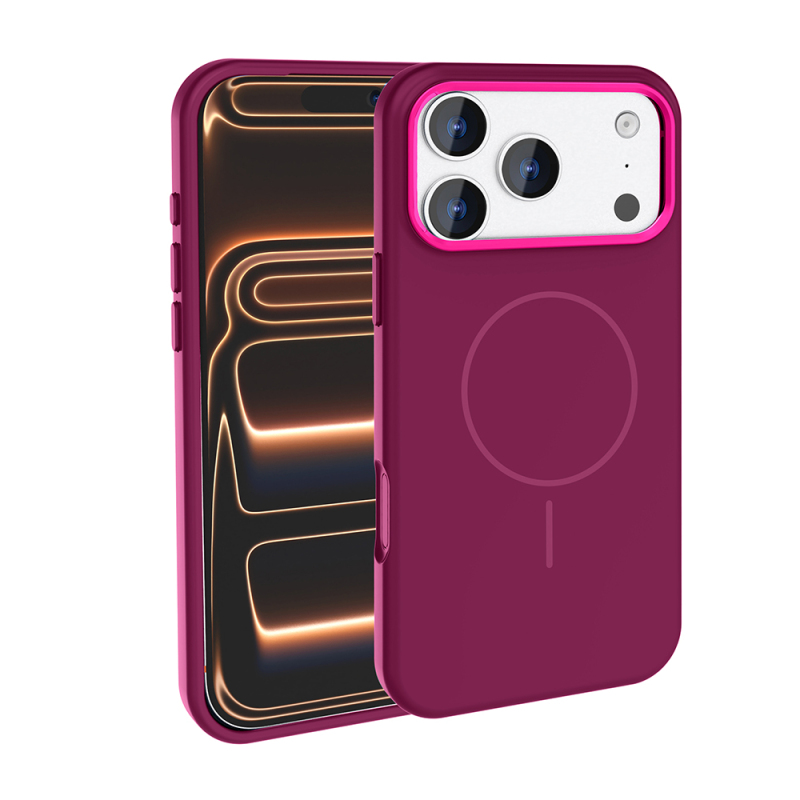 Apple iPhone 18 Pro Max Case with M-Safe Charging Feature, Metal Camera Frame, Zore Edi Silicone Cover - 10