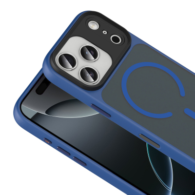 Apple iPhone 18 Pro Max Case with Matte Back and Wireless Charging Feature, Zore Fleet M-safe Cover - 7