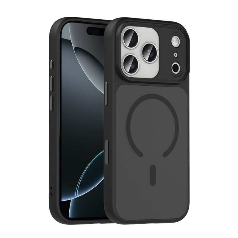 Apple iPhone 18 Pro Max Case with Matte Back and Wireless Charging Feature, Zore Fleet M-safe Cover - 3