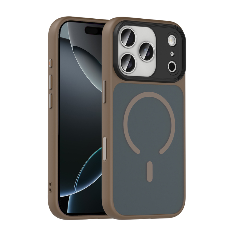Apple iPhone 18 Pro Max Case with Matte Back and Wireless Charging Feature, Zore Fleet M-safe Cover - 5