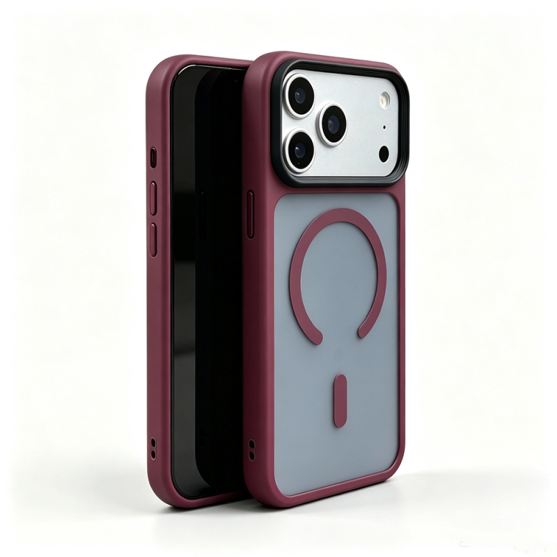 Apple iPhone 18 Pro Max Case with Matte Back and Wireless Charging Feature, Zore Fleet M-safe Cover - 20