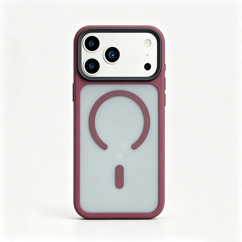 Apple iPhone 18 Pro Max Case with Matte Back and Wireless Charging Feature, Zore Fleet M-safe Cover - 22