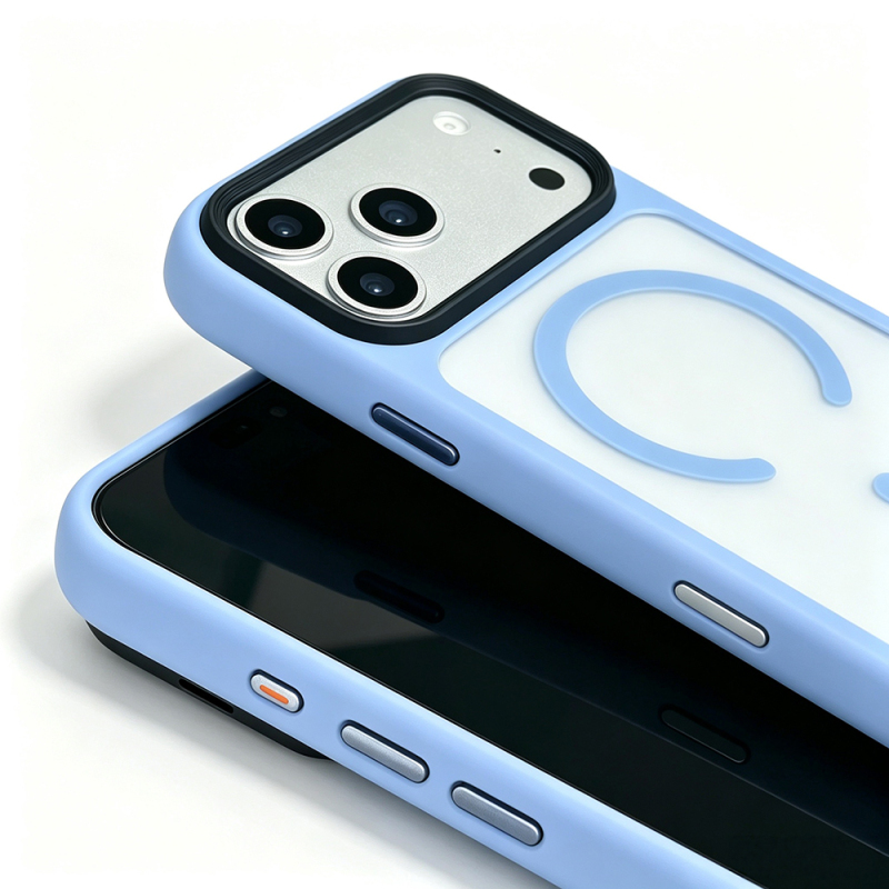 Apple iPhone 18 Pro Max Case with Matte Back and Wireless Charging Feature, Zore Fleet M-safe Cover - 19