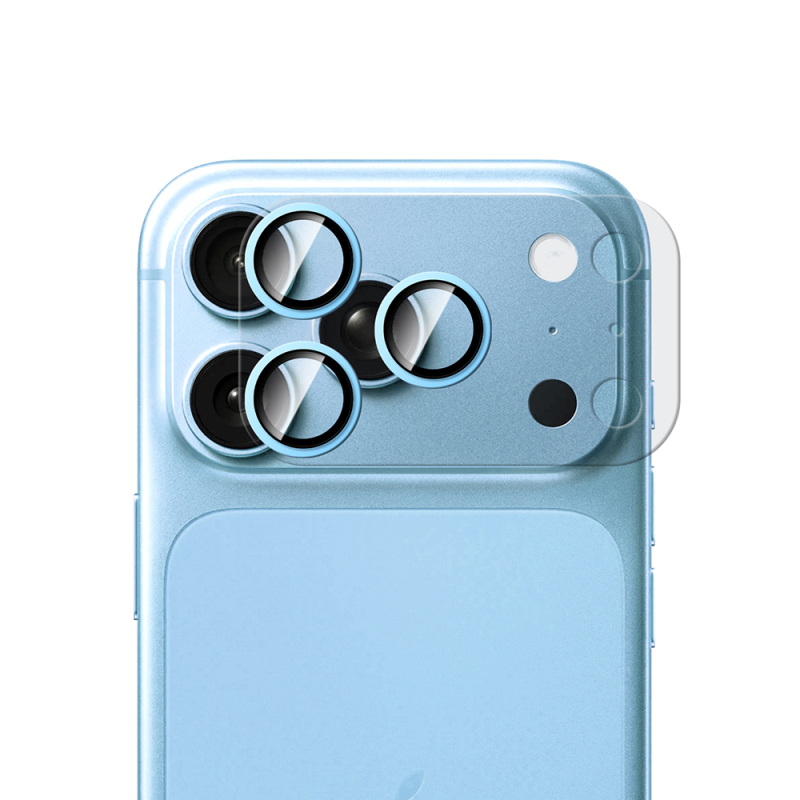 Apple iPhone 18 Pro Max CaseWorld Alloy Sapphire Safir One-Piece Anti Reflective Safir Kamera Lens Koruyucu - 11