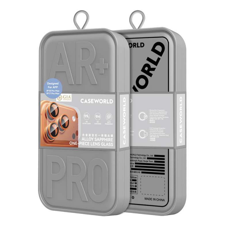Apple iPhone 18 Pro Max CaseWorld Alloy Sapphire Safir One-Piece Anti Reflective Safir Kamera Lens Koruyucu - 23