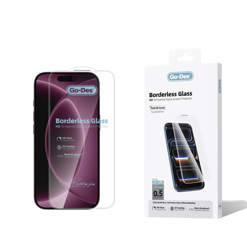 Apple iPhone 18 Pro Max Go Des Borderless Temperli Cam Ekran Koruyucu - 1