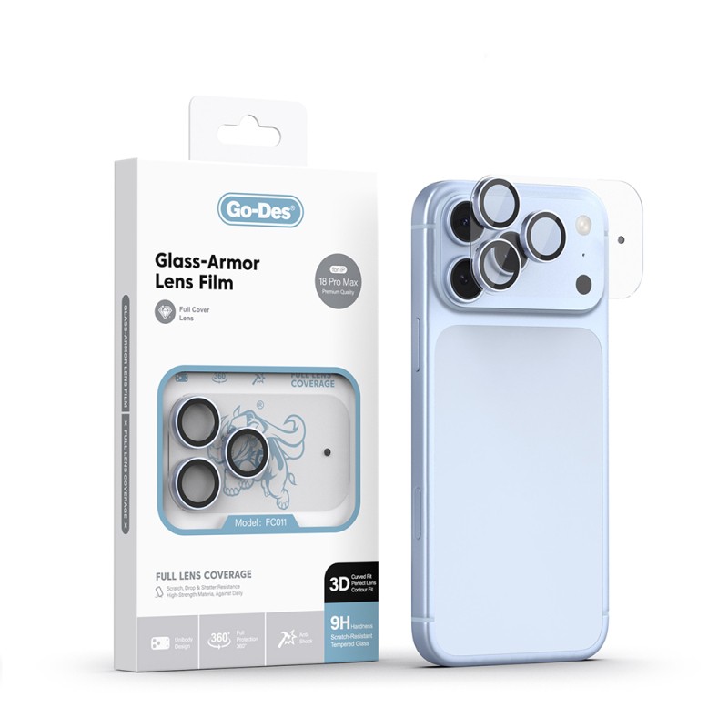 Apple iPhone 18 Pro Max Go Des FC011 Glass Armor Serisi Kamera Lens Koruyucu - 3