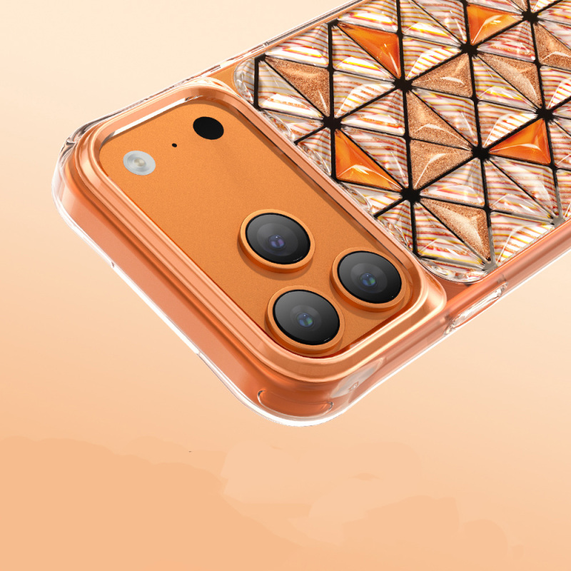 Apple iPhone 18 Pro Max Kılıf 3D Buz Blok Desenli Zore Paris Kairo TPU Kapak - 23