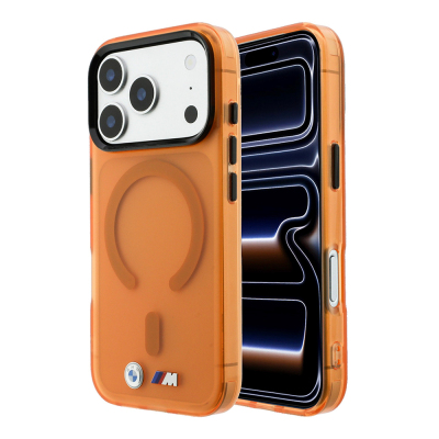 Apple iPhone 18 Pro Max Kılıf BMW Orjinal Lisanslı M-safe Şarj Özellikli Metal Buton Tasarımlı Buzlu IML Baskılı Kapak - 1