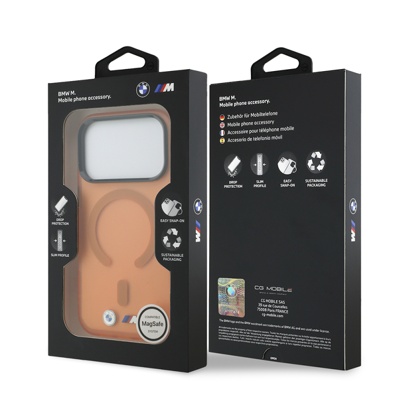 Apple iPhone 18 Pro Max Kılıf BMW Orjinal Lisanslı M-safe Şarj Özellikli Metal Buton Tasarımlı Buzlu IML Baskılı Kapak - 8