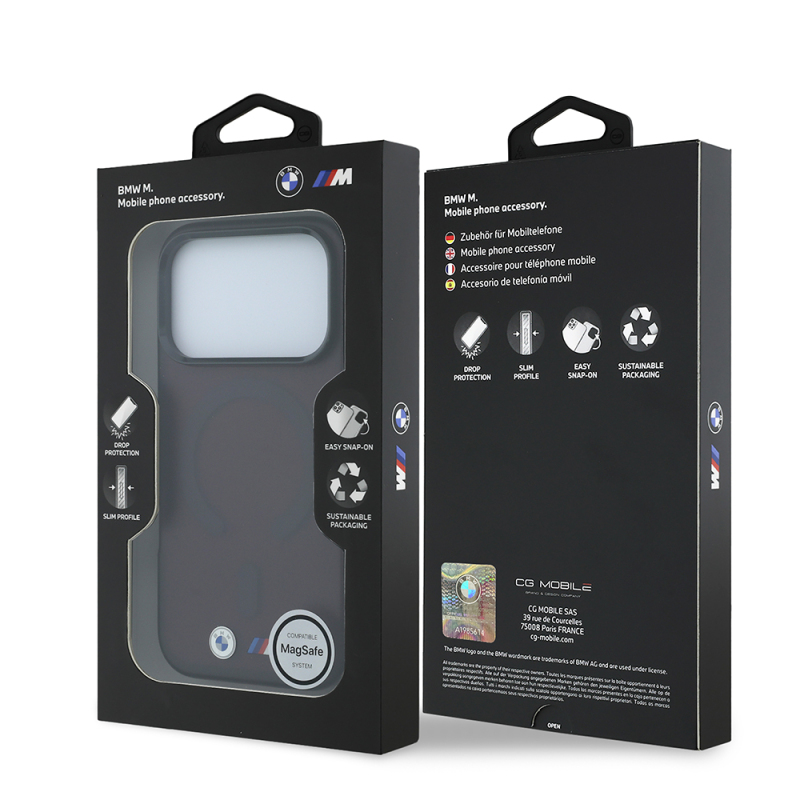 Apple iPhone 18 Pro Max Kılıf BMW Orjinal Lisanslı M-safe Şarj Özellikli Metal Buton Tasarımlı Buzlu IML Baskılı Kapak - 16