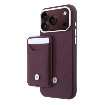 Apple iPhone 18 Pro Max Kılıf BMW Orjinal Lisanslı M-safe Şarj Özellikli Metal Logolu Kabartmalı Kapitone Deri Kartlıklı Kapak - 1