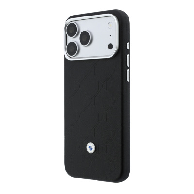 Apple iPhone 18 Pro Max Kılıf BMW Orjinal Lisanslı M-safe Şarj Özellikli Metal Logolu Kabartmalı Kapitone Deri Kartlıklı Kapak - 14