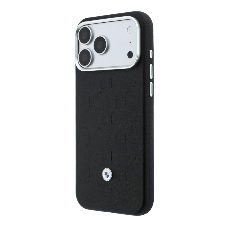 Apple iPhone 18 Pro Max Kılıf BMW Orjinal Lisanslı M-safe Şarj Özellikli Metal Logolu Kabartmalı Kapitone Deri Kartlıklı Kapak - 14