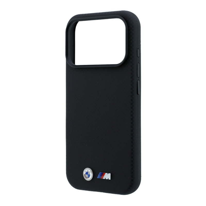 Apple iPhone 18 Pro Max Kılıf BMW Orjinal Lisanslı M-safe Şarj Özellikli Metal Logolu Karbon Fiber Kevlar Kapak - 6