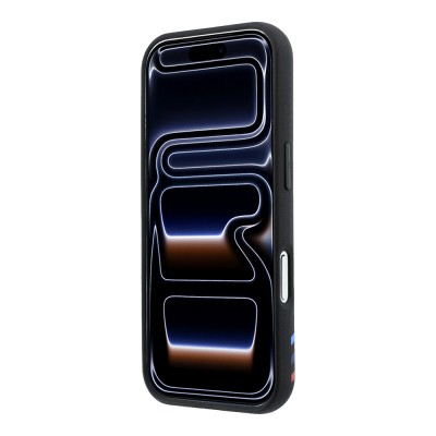 Apple iPhone 18 Pro Max Kılıf BMW Orjinal Lisanslı M-safe Şarj Özellikli Üç Şeritli Metal M Logolu Karbon Fiber Kevlar Kapak - 5