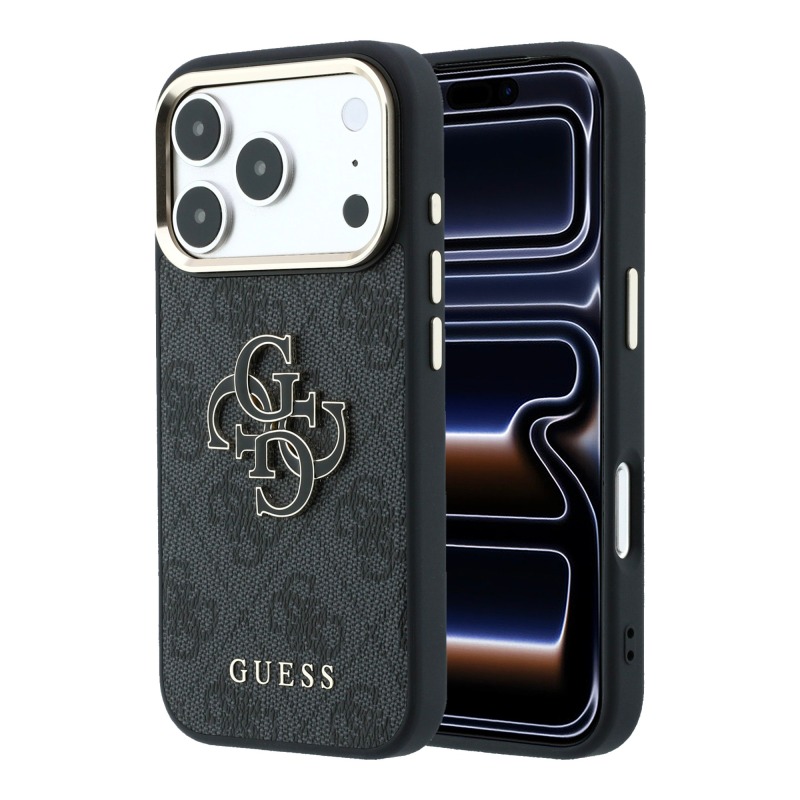 Apple iPhone 18 Pro Max Kılıf Guess Orjinal Lisanslı 4G Büyük Resin Logolu PU Kapak - 1
