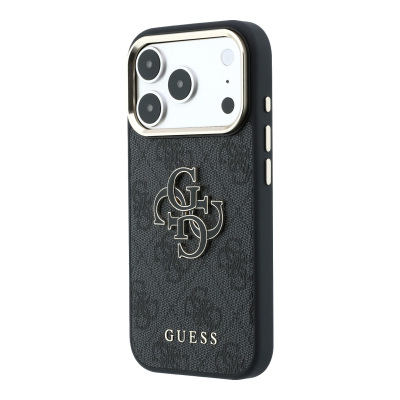 Apple iPhone 18 Pro Max Kılıf Guess Orjinal Lisanslı 4G Büyük Resin Logolu PU Kapak - 2
