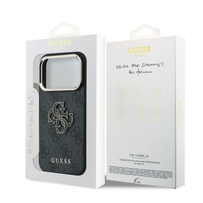 Apple iPhone 18 Pro Max Kılıf Guess Orjinal Lisanslı 4G Büyük Resin Logolu PU Kapak - 8