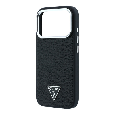 Apple iPhone 18 Pro Max Kılıf Guess Orjinal Lisanslı M-safe Şarj Özellikli Grained Triangle Kapak - 6