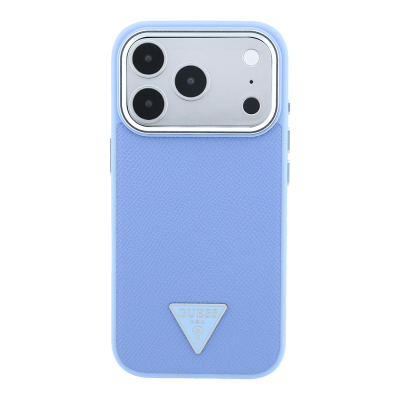 Apple iPhone 18 Pro Max Kılıf Guess Orjinal Lisanslı M-safe Şarj Özellikli Grained Triangle Kapak - 12