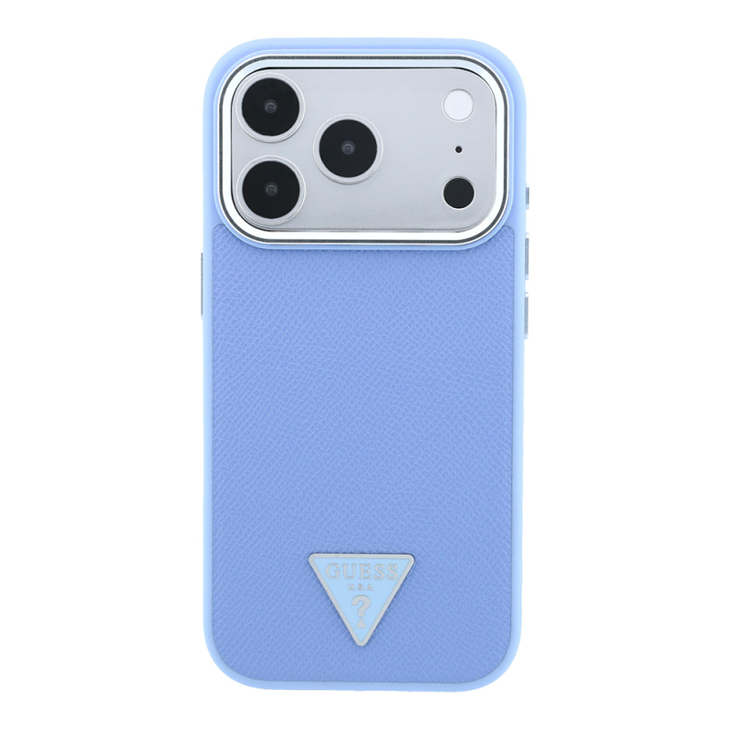 Apple iPhone 18 Pro Max Kılıf Guess Orjinal Lisanslı M-safe Şarj Özellikli Grained Triangle Kapak - 12