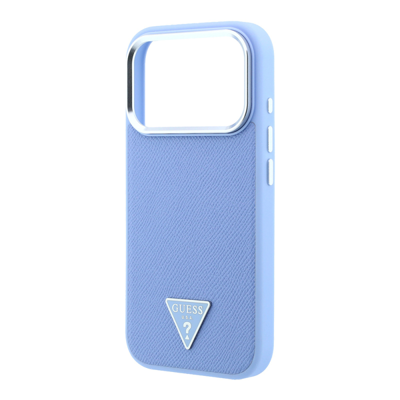 Apple iPhone 18 Pro Max Kılıf Guess Orjinal Lisanslı M-safe Şarj Özellikli Grained Triangle Kapak - 15