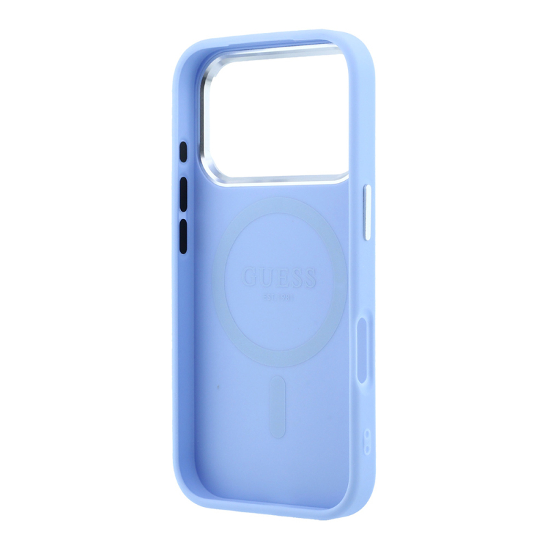 Apple iPhone 18 Pro Max Kılıf Guess Orjinal Lisanslı M-safe Şarj Özellikli Grained Triangle Kapak - 16