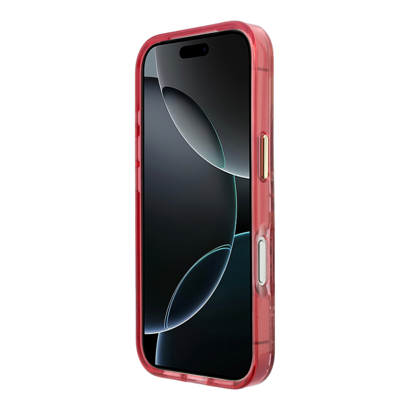 Apple iPhone 18 Pro Max Kılıf Guess Orjinal Lisanslı M-safe Şarj Özellikli Gül Desenli Simli Yazı Logolu Kapak - 13