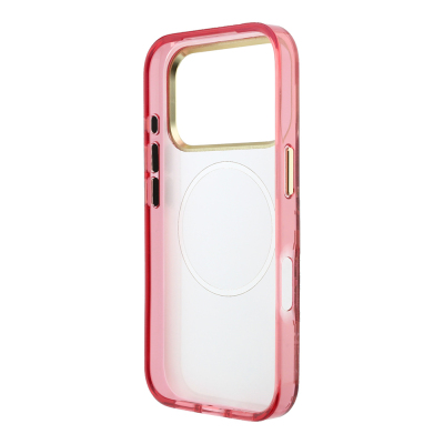 Apple iPhone 18 Pro Max Kılıf Guess Orjinal Lisanslı M-safe Şarj Özellikli Gül Desenli Simli Yazı Logolu Kapak - 15