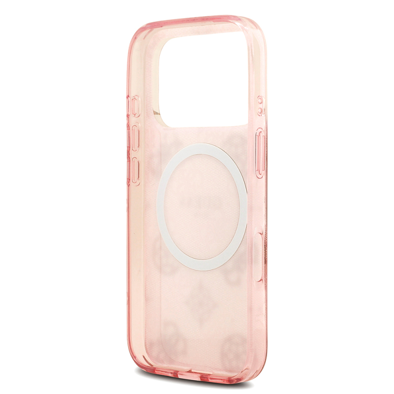 Apple iPhone 18 Pro Max Kılıf Guess Orjinal Lisanslı M-safe Şarj Özellikli IML Peony ve 4G Desenli Klasik Logolu Kapak - 16