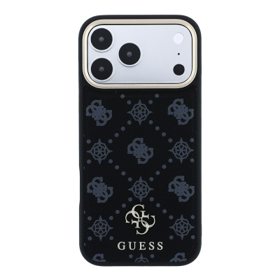 Apple iPhone 18 Pro Max Kılıf Guess Orjinal Lisanslı M-safe Şarj Özellikli Klasik Yazı ve 4G Logolu PU Deri Peony Kapak - 11
