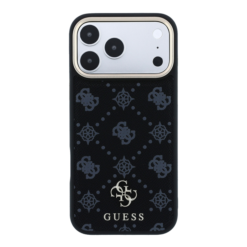 Apple iPhone 18 Pro Max Kılıf Guess Orjinal Lisanslı M-safe Şarj Özellikli Klasik Yazı ve 4G Logolu PU Deri Peony Kapak - 11