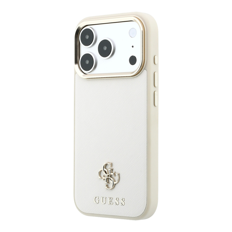 Apple iPhone 18 Pro Max Kılıf Guess Orjinal Lisanslı M-safe Şarj Özellikli Klasik Yazı ve 4G Logolu PU Deri Saffiano Kapak - 2