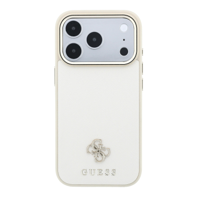 Apple iPhone 18 Pro Max Kılıf Guess Orjinal Lisanslı M-safe Şarj Özellikli Klasik Yazı ve 4G Logolu PU Deri Saffiano Kapak - 3