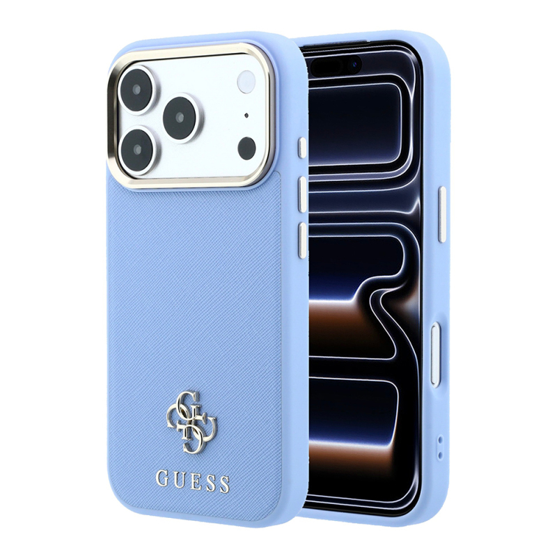 Apple iPhone 18 Pro Max Kılıf Guess Orjinal Lisanslı M-safe Şarj Özellikli Klasik Yazı ve 4G Logolu PU Deri Saffiano Kapak - 3