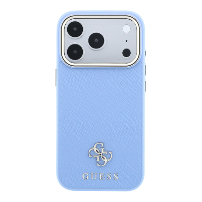 Apple iPhone 18 Pro Max Kılıf Guess Orjinal Lisanslı M-safe Şarj Özellikli Klasik Yazı ve 4G Logolu PU Deri Saffiano Kapak - 19