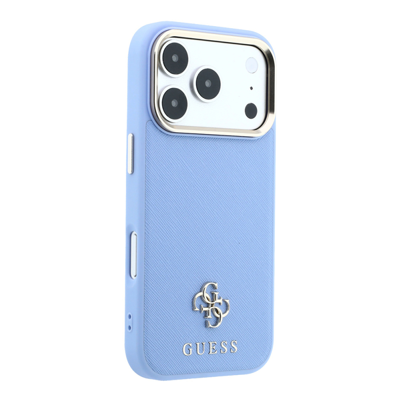 Apple iPhone 18 Pro Max Kılıf Guess Orjinal Lisanslı M-safe Şarj Özellikli Klasik Yazı ve 4G Logolu PU Deri Saffiano Kapak - 20