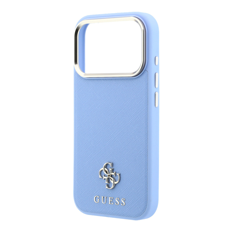 Apple iPhone 18 Pro Max Kılıf Guess Orjinal Lisanslı M-safe Şarj Özellikli Klasik Yazı ve 4G Logolu PU Deri Saffiano Kapak - 22
