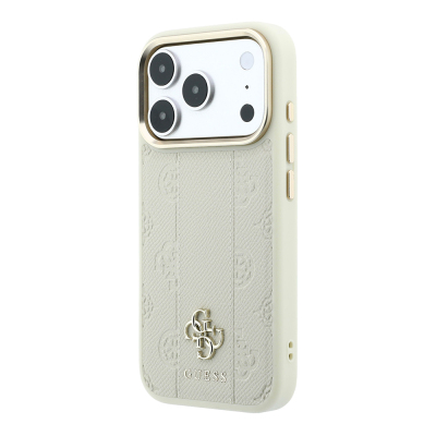 Apple iPhone 18 Pro Max Kılıf Guess Orjinal Lisanslı M-safe Şarj Özellikli Şeritli Peony 4G ve Yazı Logolu Kapak - 10