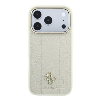 Apple iPhone 18 Pro Max Kılıf Guess Orjinal Lisanslı M-safe Şarj Özellikli Şeritli Peony 4G ve Yazı Logolu Kapak - 11