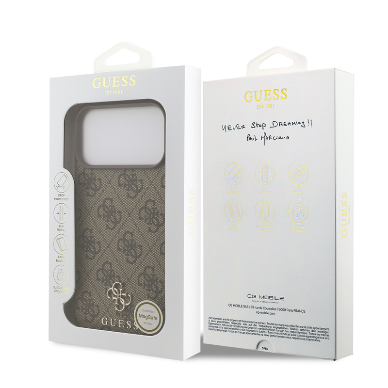 Apple iPhone 18 Pro Max Kılıf Guess Orjinal Lisanslı M-safe Şarj Özellikli Small 4G Classic Kapak - 16