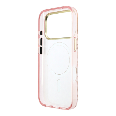 Apple iPhone 18 Pro Max Kılıf Guess Orjinal Lisanslı M-safe Şarj Özellikli Üçgen Logolu Simli Leopar Desenli Kapak - 17
