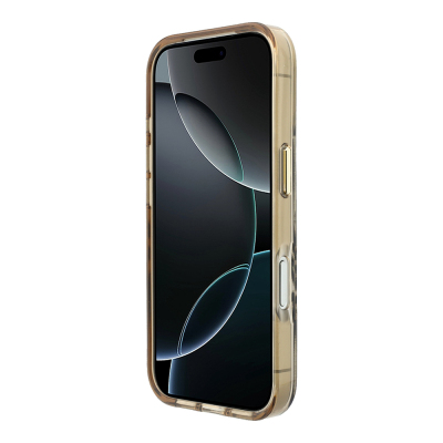 Apple iPhone 18 Pro Max Kılıf Guess Orjinal Lisanslı M-safe Şarj Özellikli Üçgen Logolu Zebra Desenli Silikon Kapak - 6