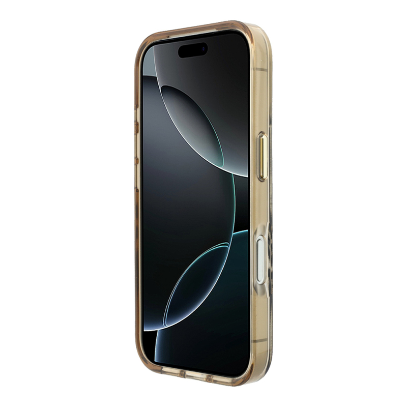 Apple iPhone 18 Pro Max Kılıf Guess Orjinal Lisanslı M-safe Şarj Özellikli Üçgen Logolu Zebra Desenli Silikon Kapak - 6