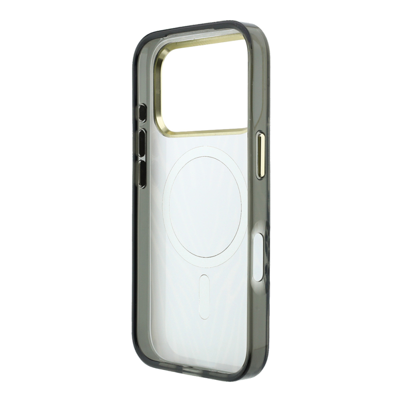 Apple iPhone 18 Pro Max Kılıf Guess Orjinal Lisanslı M-safe Şarj Özellikli Üçgen Logolu Zebra Desenli Silikon Kapak - 14