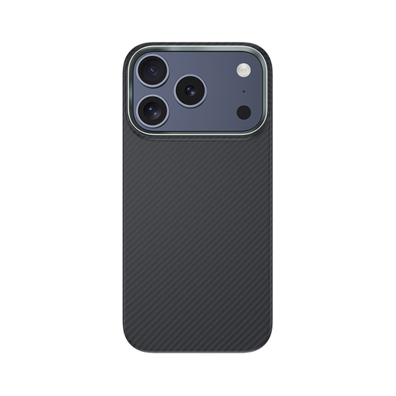 Apple iPhone 18 Pro Max Kılıf Karbon Fiber M-safe Şarj Özellikli Benks Armor Air Yükseltimiş Kamera Çerçevesi C1 600D Kevlar Kapak - 1